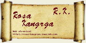 Rosa Kangrga vizit kartica
